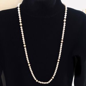 Long Faux Pearl Necklace ~ Vintage